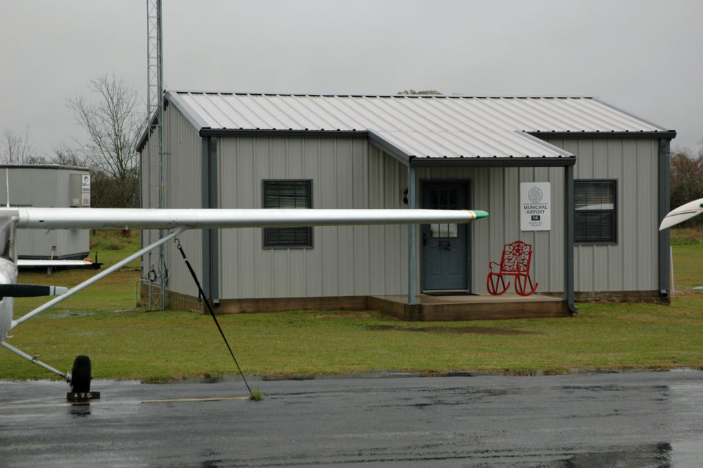 The terminal building at Madisonville Municipal Airport.