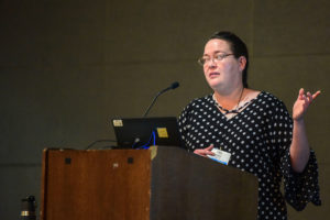 Amy Foster presenting at the Texas Aviation Conference.