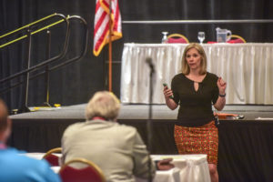 Amy Slaughter at the Texas Aviation Conference.