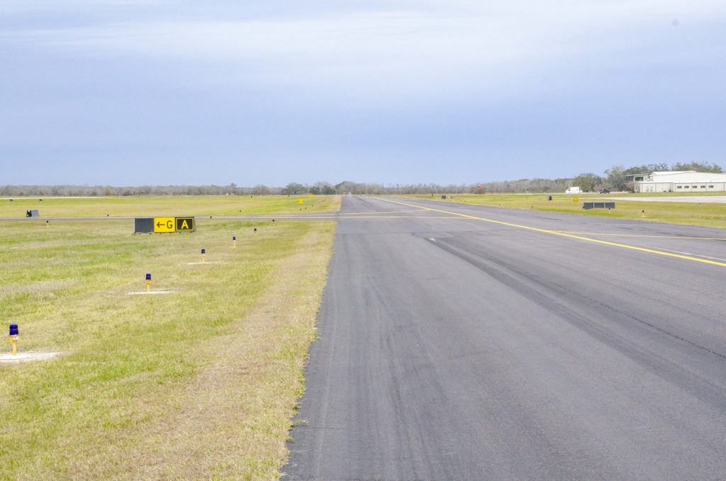 Runway at Brazoria County Airport.