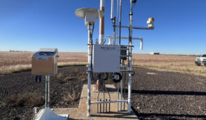 AWOS antenna in a field